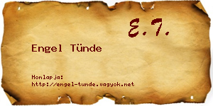 Engel Tünde névjegykártya