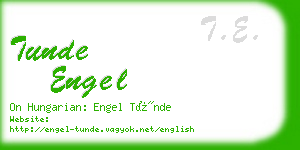 tunde engel business card